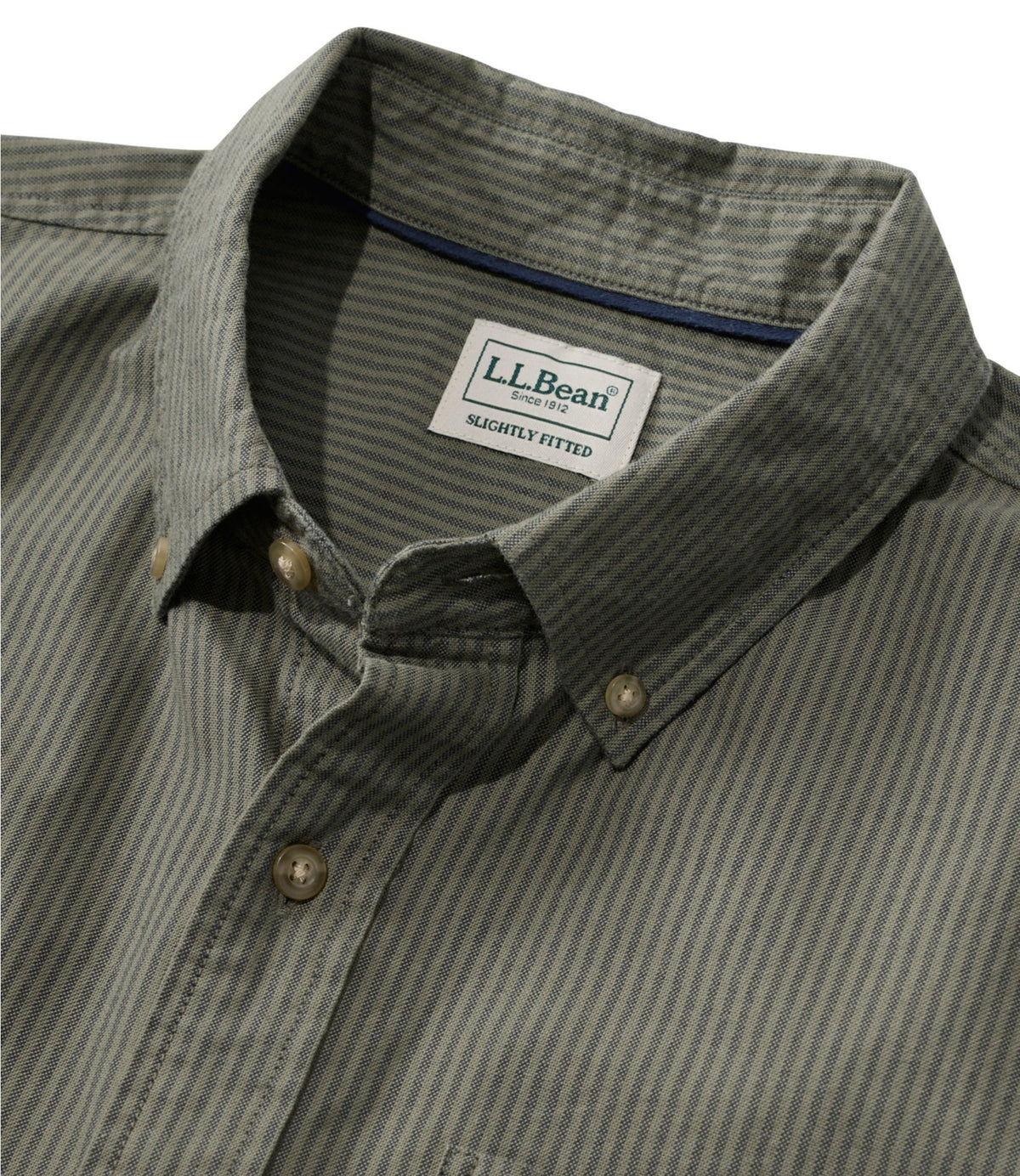 Men's Sunwashed Oxford Shirt, Slightly Fitted Untucked Fit, Stripe