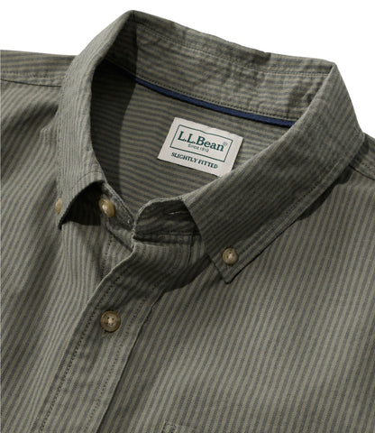Men's Sunwashed Oxford Shirt, Slightly Fitted Untucked Fit, Stripe