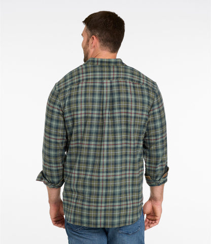 Men's Scotch Plaid Flannel Shirt, Snap-Front, Slightly Fitted Untucked Fit