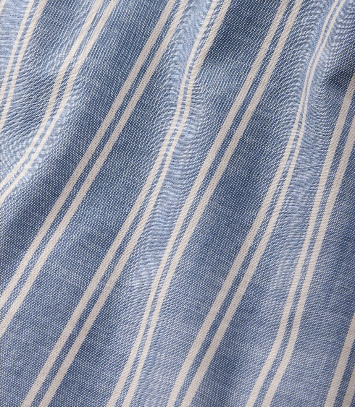 Men's Comfort Stretch Chambray Shirt, Traditional Untucked Fit, Short-Sleeve, Stripe