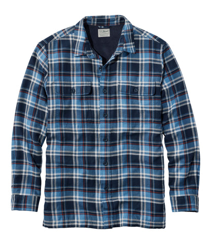 Men's Fleece-Lined Flannel Shirt, Traditional Fit, Plaid