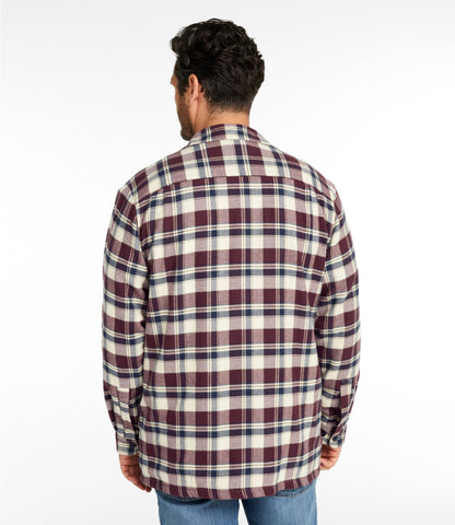 Men's Fleece-Lined Flannel Shirt, Traditional Fit, Plaid