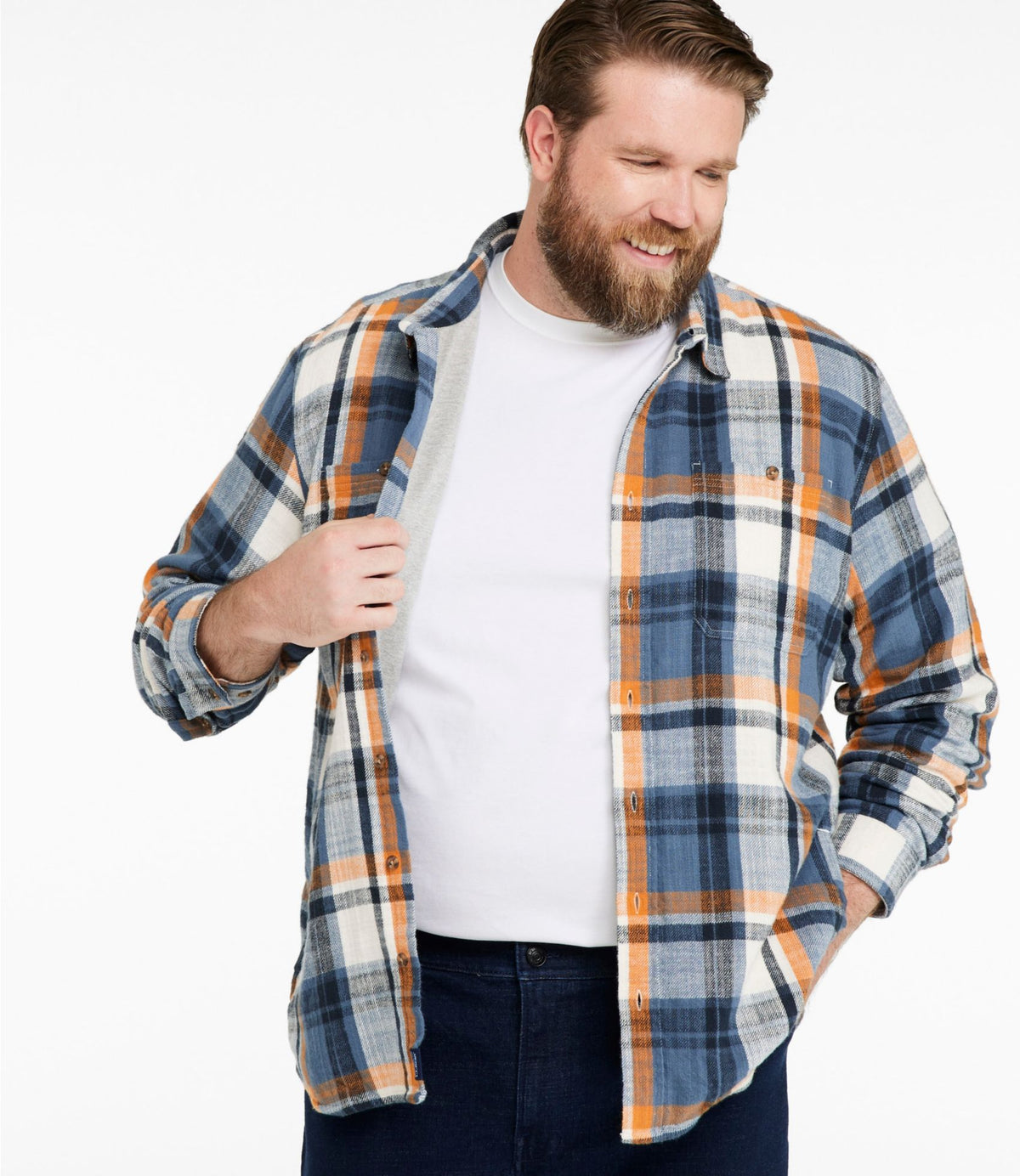 Men's 1912 Field Flannel Shirt, Lined, Slightly Fitted Untucked Fit, Plaid