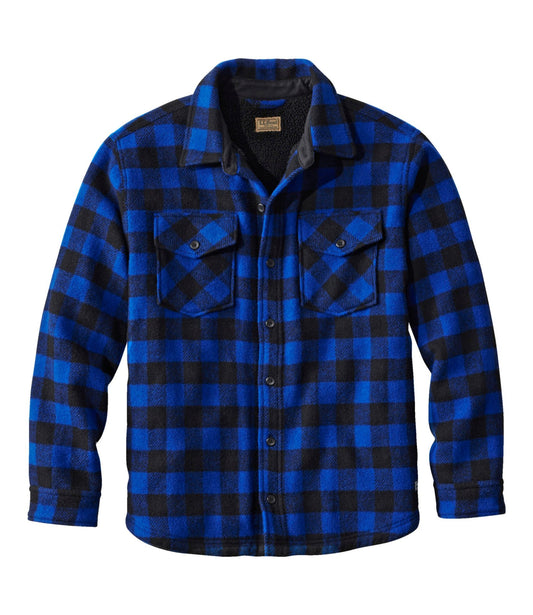 Men's Maine Guide Sherpa Lined Wool Shirt