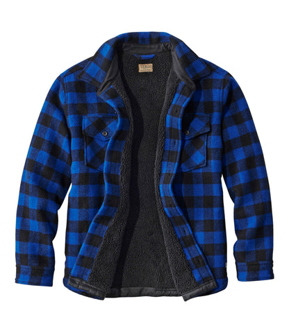 Men's Maine Guide Sherpa Lined Wool Shirt