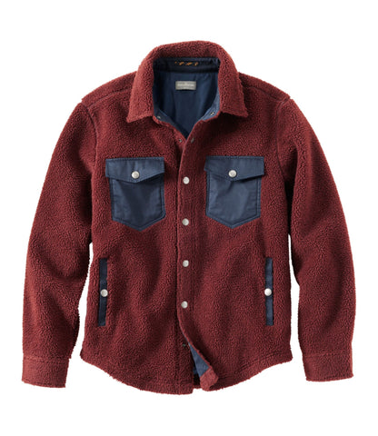 Men's Signature Mixed Media Fleece Shirt Jacket