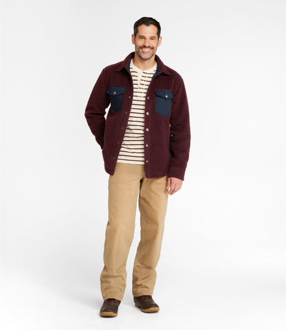 Men's Signature Mixed Media Fleece Shirt Jacket