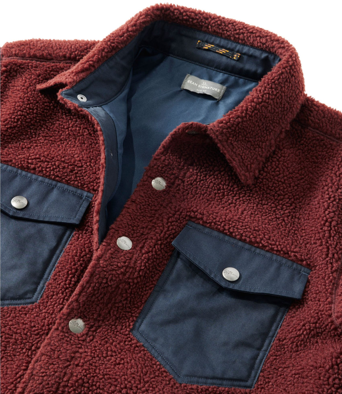 Men's Signature Mixed Media Fleece Shirt Jacket