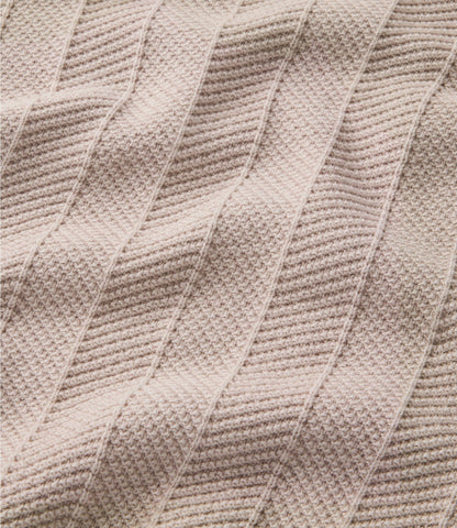 Men's Sunwashed Textured Cotton Sweater, Herringbone 1/4 Zip