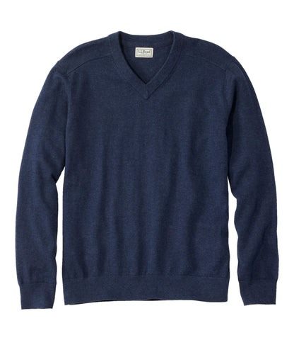 Men's All Seasons Cotton Blend Sweater, V-Neck