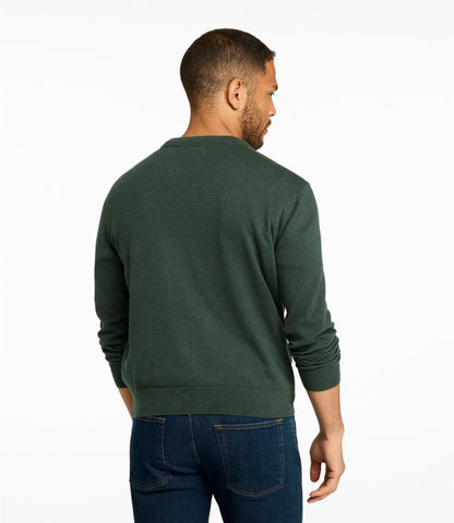 Men's All Seasons Cotton Blend Sweater, V-Neck