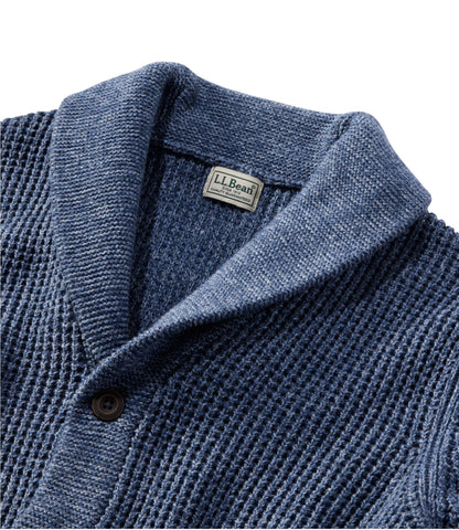 Men's Organic Cotton Waffle Sweater, Cardigan