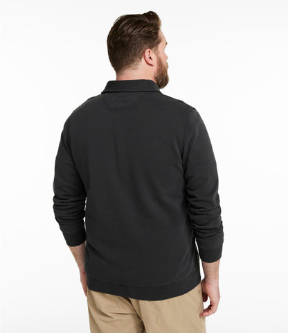 Men's Sunwashed Sweatshirt, Quarter-Zip Polo, Long-Sleeve