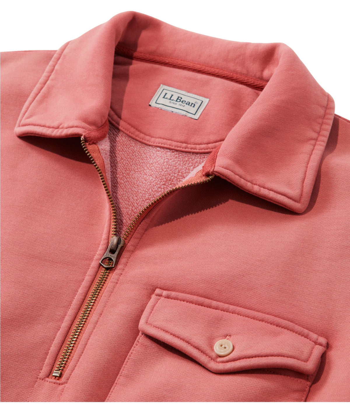 Men's Sunwashed Sweatshirt, Quarter-Zip Polo, Long-Sleeve