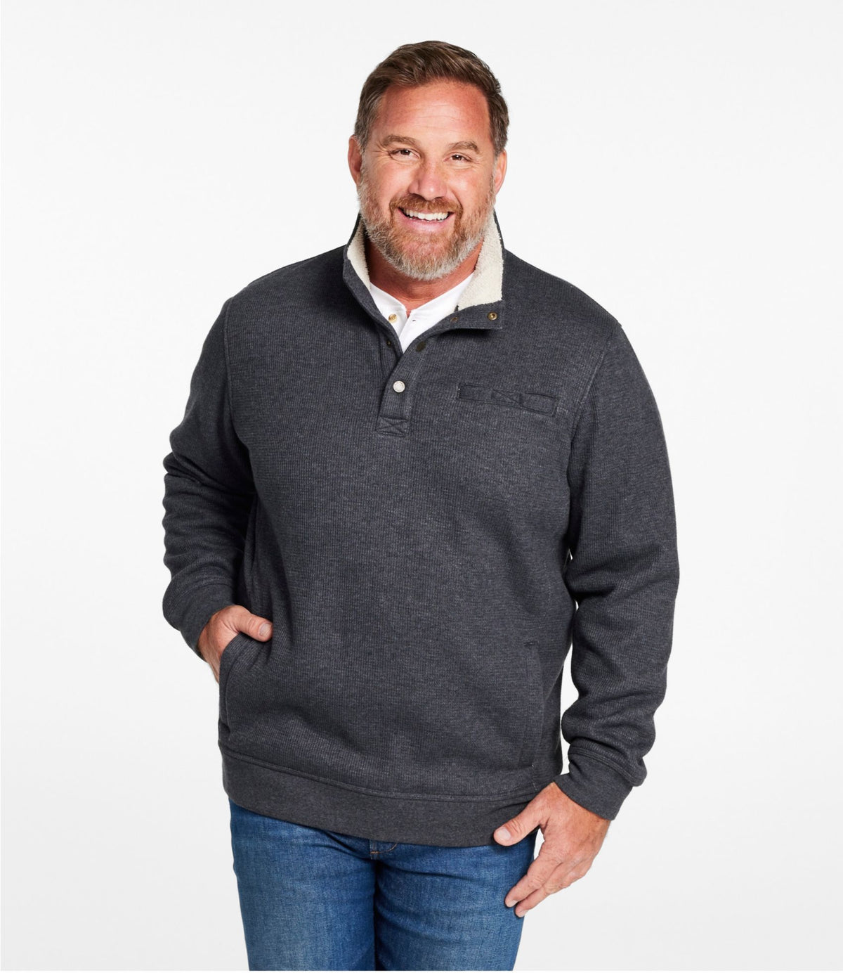 Men's Katahdin Iron Works Bonded Waffle Fleece, Mockneck