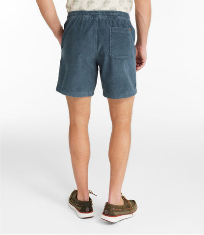 Men's Wide-Wale Cord Pull-On Shorts, 7"