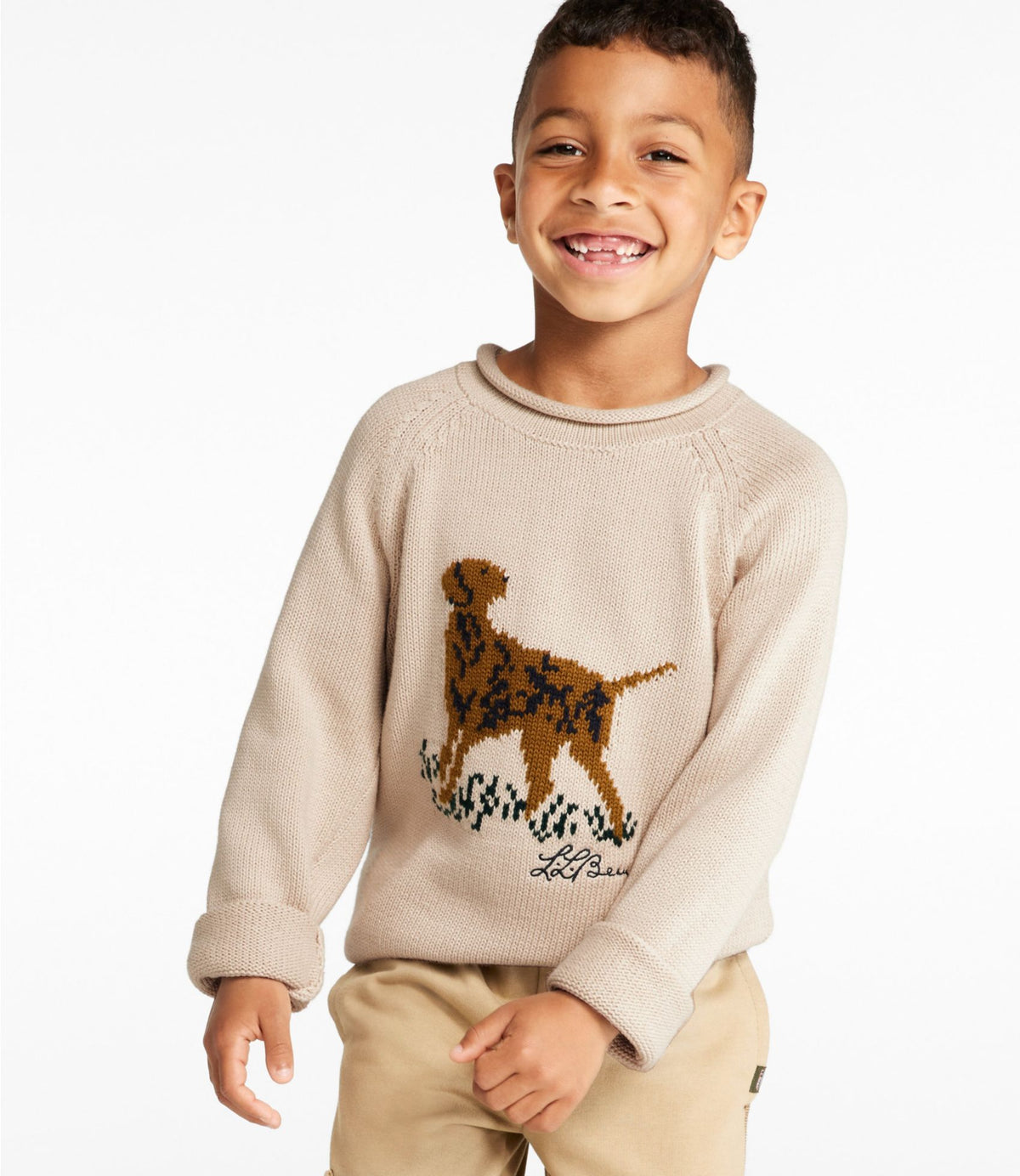 Kids' Cotton Rollneck Sweater
