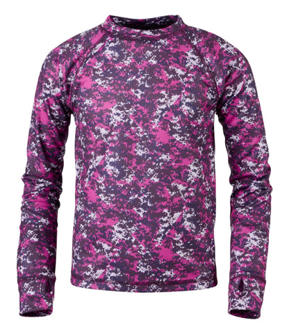 Kids' Wicked Warm Midweight Long Underwear, Top Print