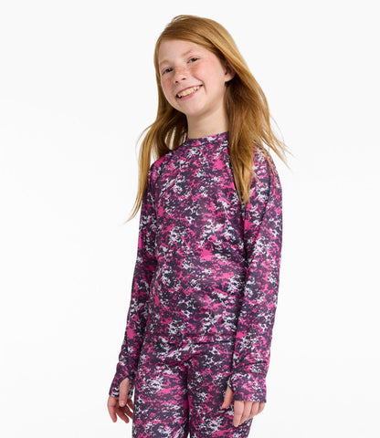 Kids' Wicked Warm Midweight Long Underwear, Top Print