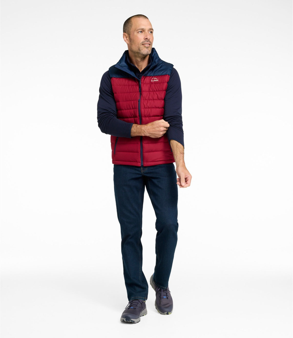 Men's Access Down Vest, Colorblock