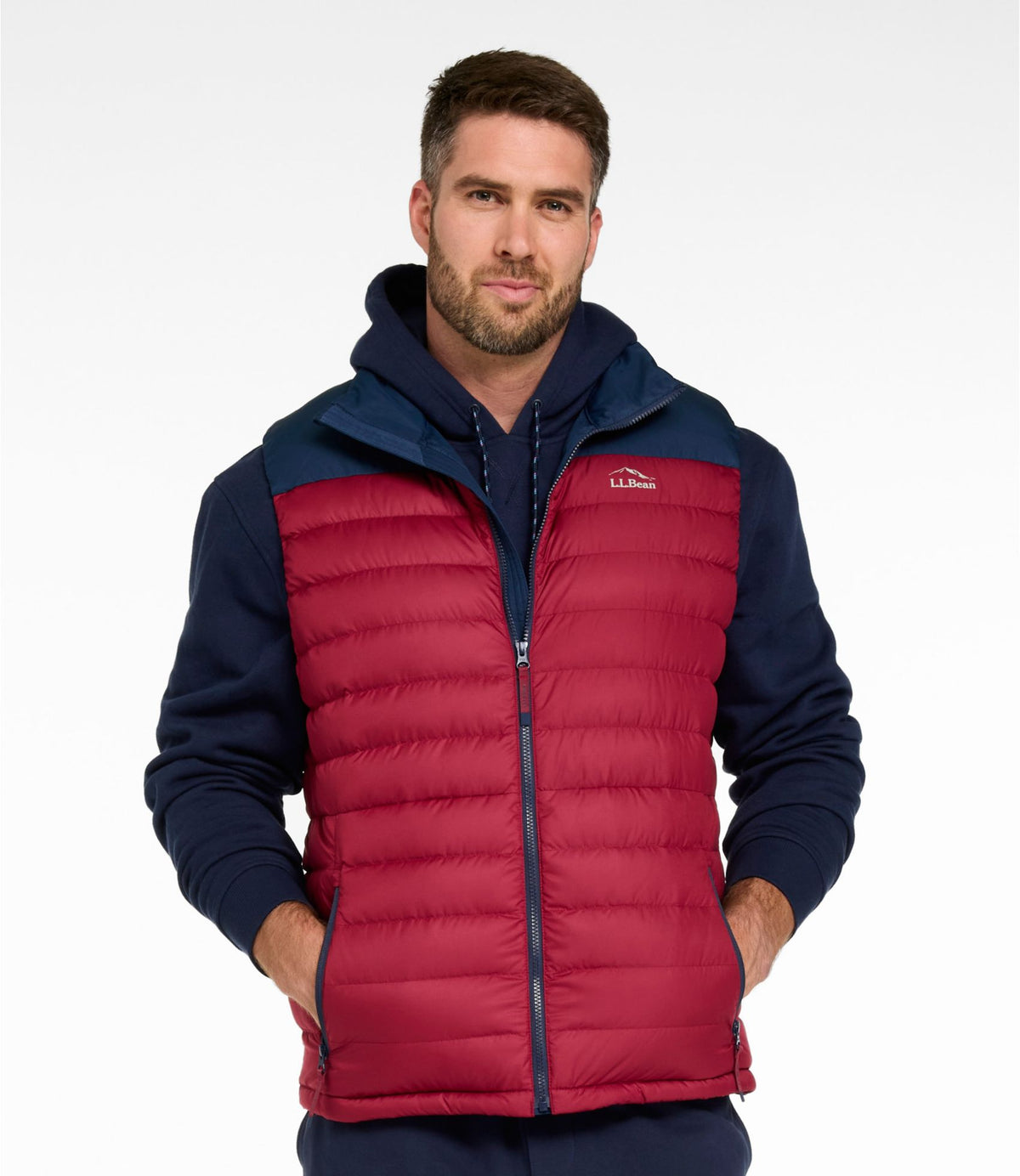 Men's Access Down Vest, Colorblock