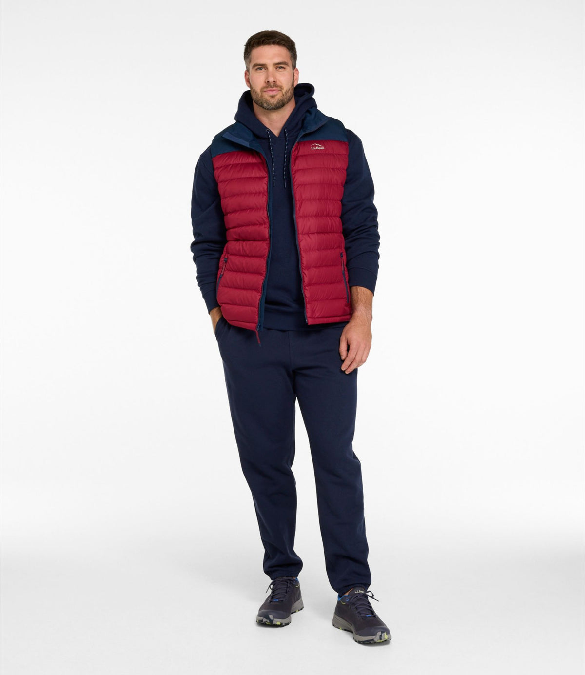 Men's Access Down Vest, Colorblock