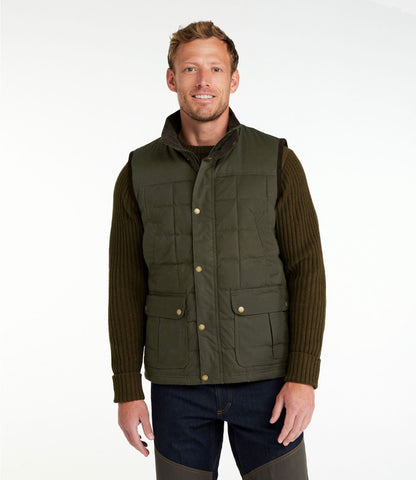 Men's L.L.Bean Upcountry Waxed Cotton Down Vest
