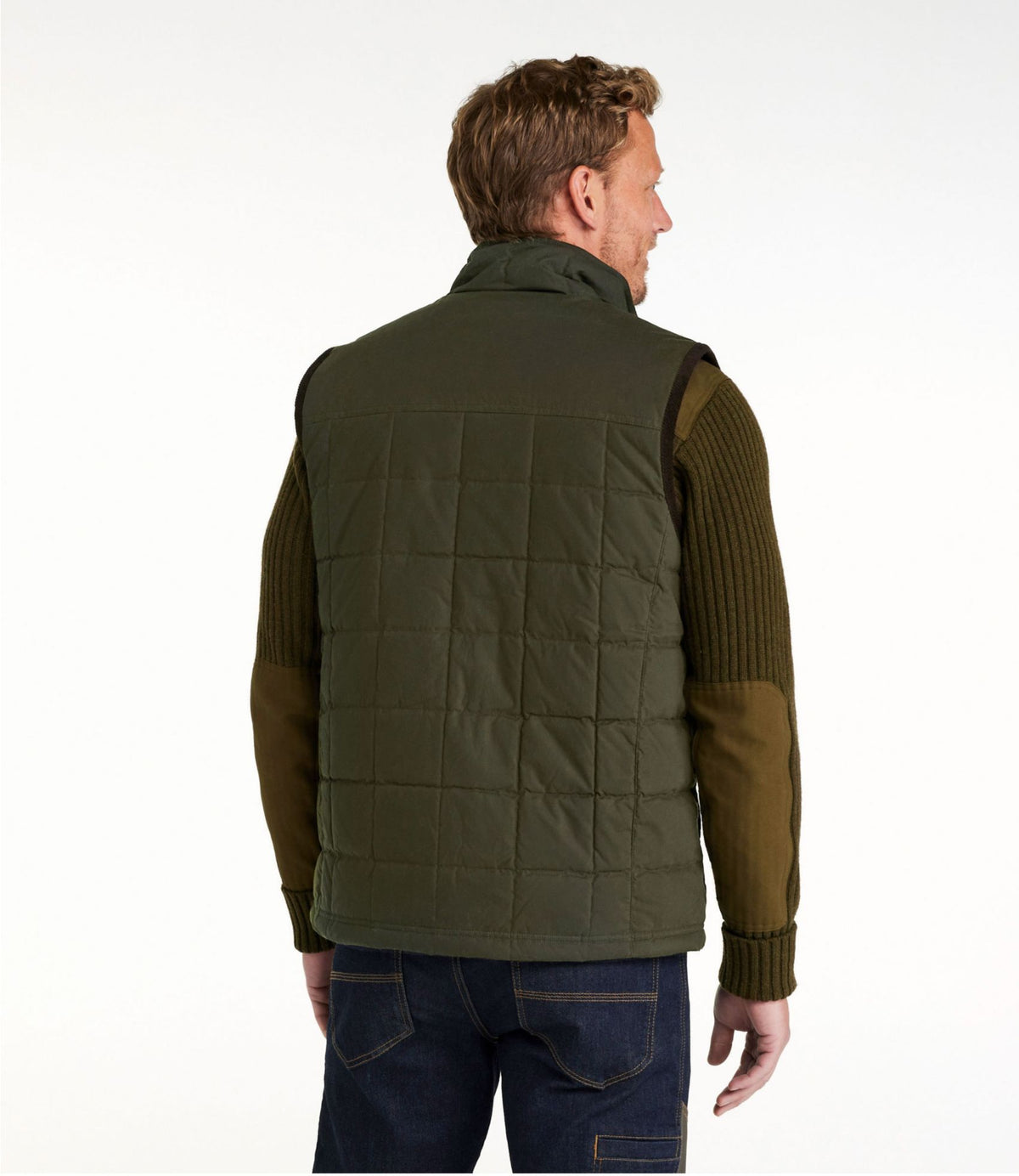 Men's L.L.Bean Upcountry Waxed Cotton Down Vest