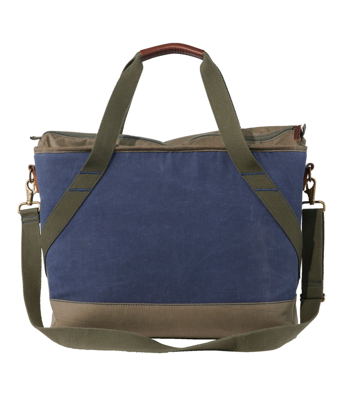 Insulated Waxed-Canvas Tote, Large
