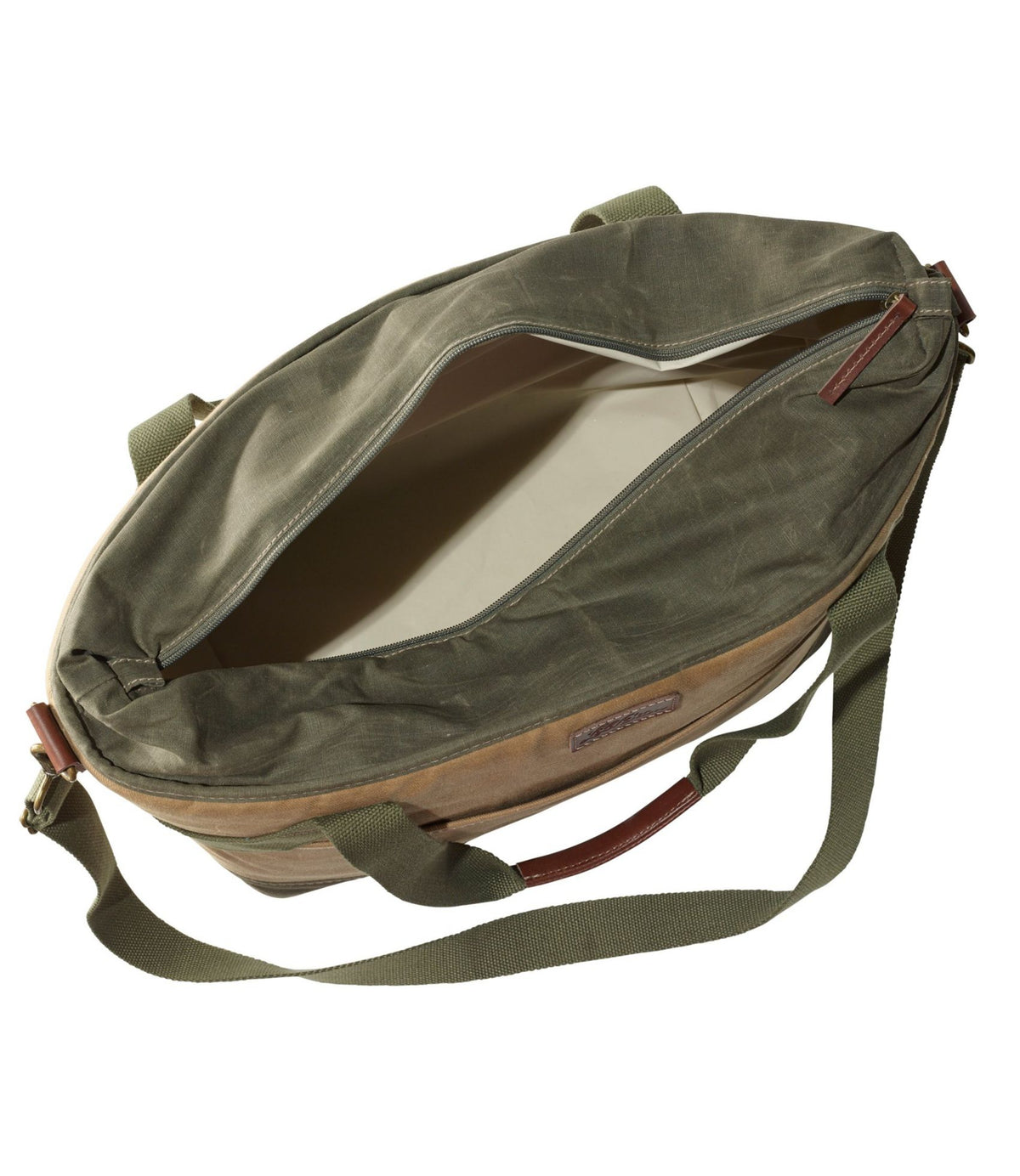 Insulated Waxed-Canvas Tote, Large
