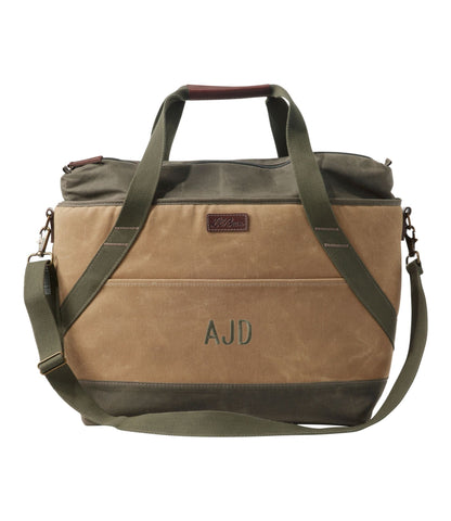Insulated Waxed-Canvas Tote, Large