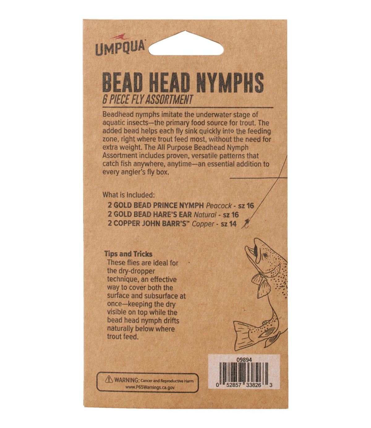 Umpqua Beadhead Nymph Assortment, 6 flies