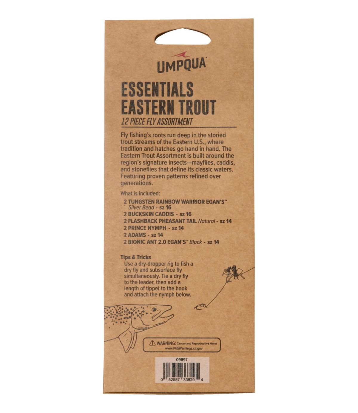 Umpqua Essential Eastern Trout Fly Assortment, 12 flies