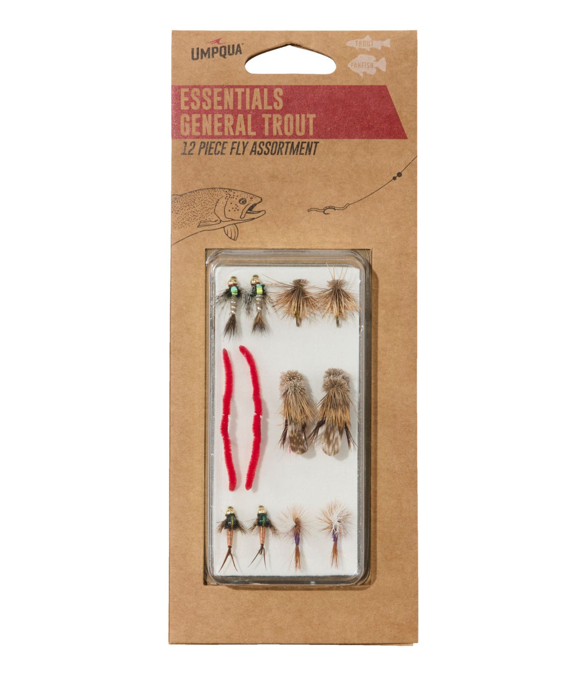 Umpqua Essentials Trout Fly Assortment, 12 flies