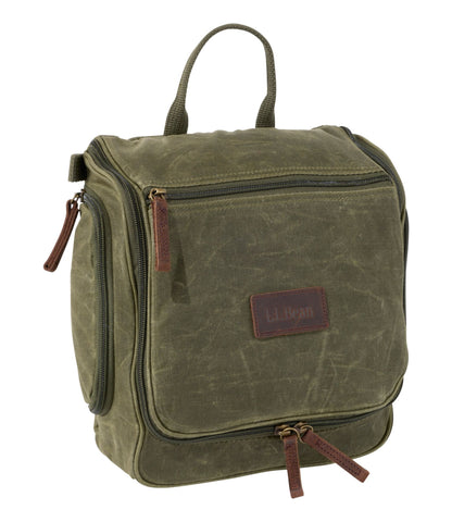 Waxed-Canvas Personal Organizer Toiletry Bag, Medium