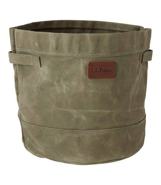 Waxed-Canvas Storage Tote