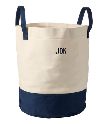 Canvas Laundry Storage Tote, Colorblock
