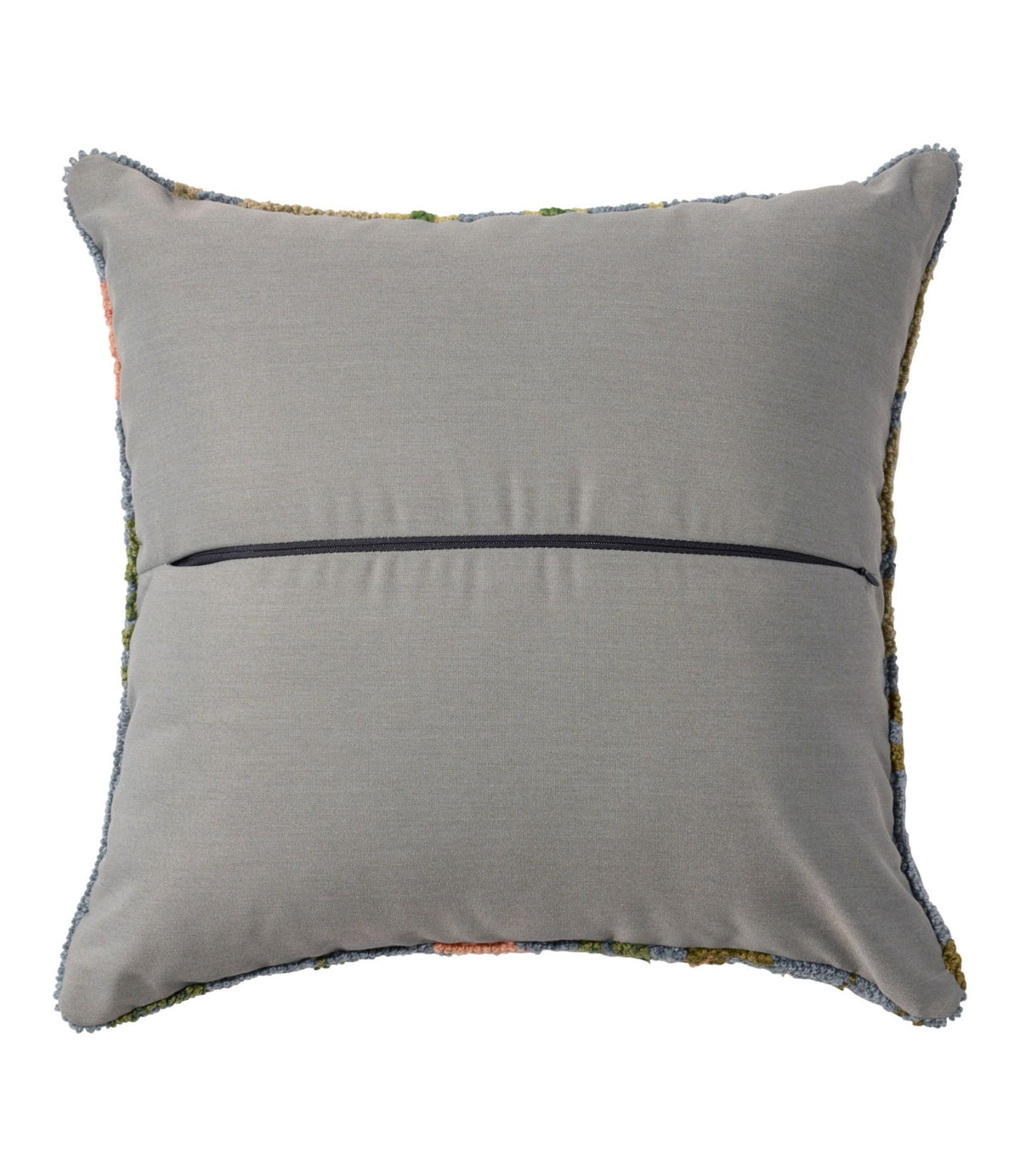 Indoor/Outdoor Hooked Pillow, Floral Bloom, 18" x 18"