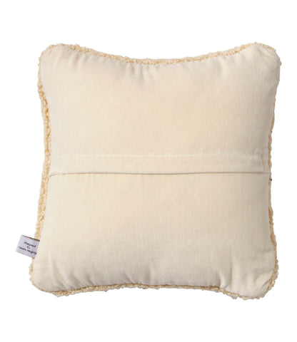 Wool Hooked Throw Pillow, Black Dog, 14" x 14"