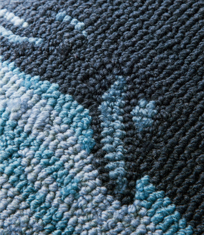 Indoor/Outdoor Hooked Pillow, Whale, 18" x 18"