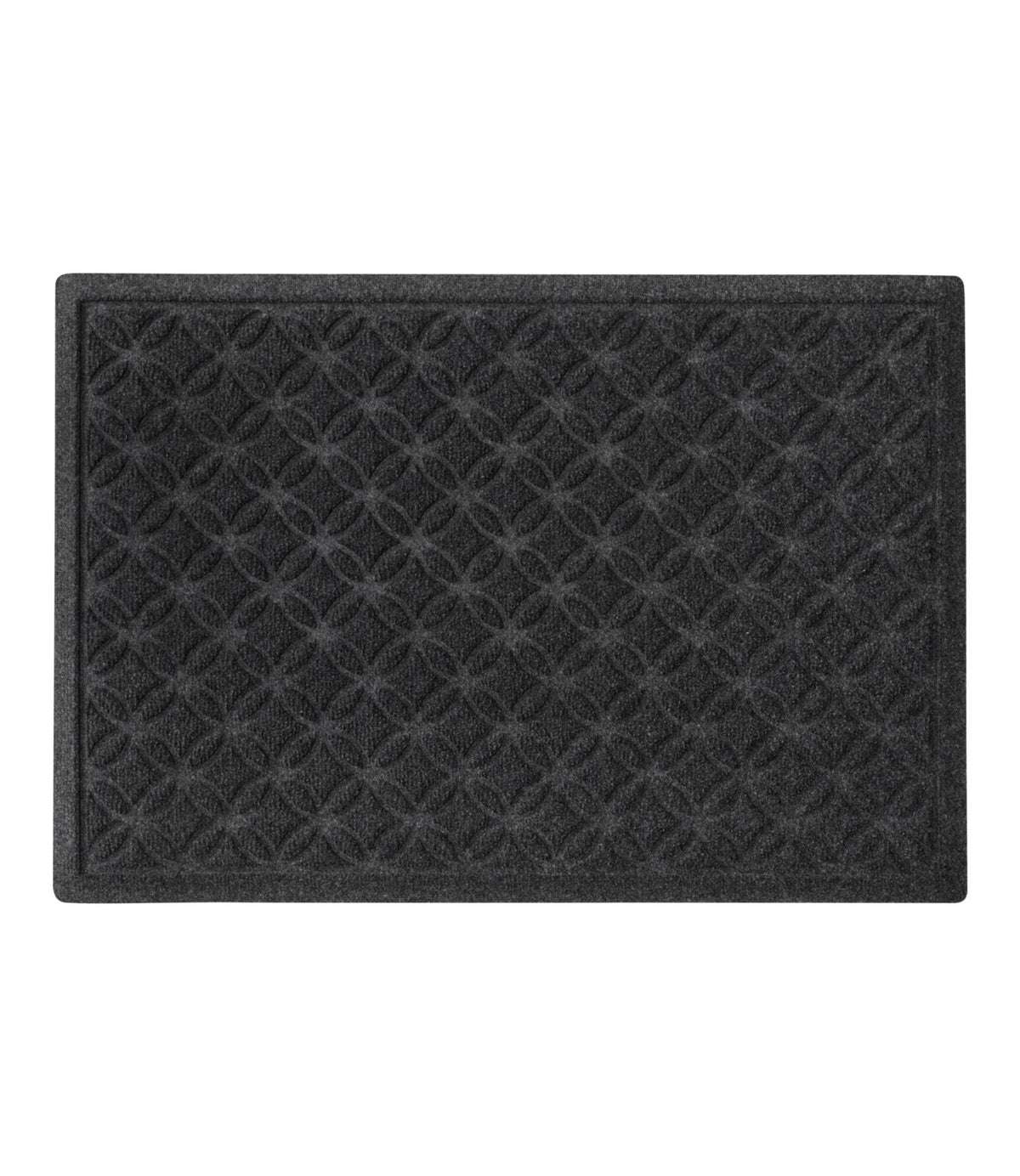 Heavyweight Recycled Waterhog Doormat, Geometric Rings