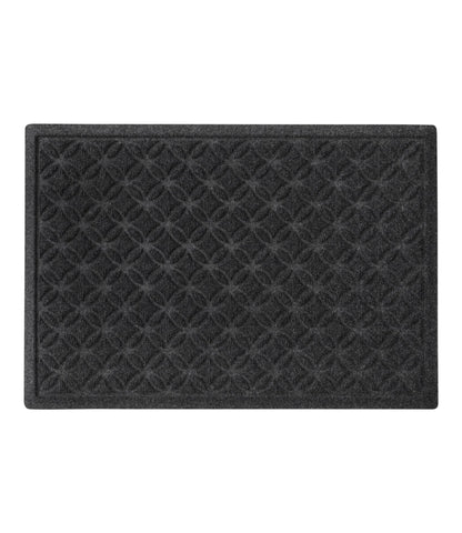 Heavyweight Recycled Waterhog Doormat, Geometric Rings