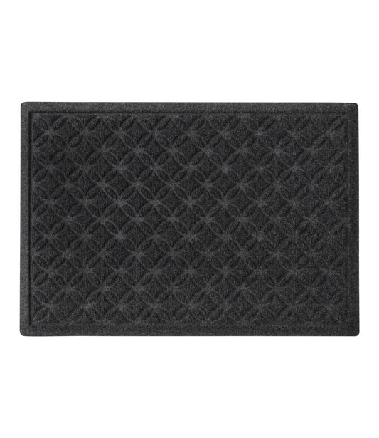 Heavyweight Recycled Waterhog Doormat, Geometric Rings