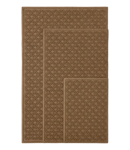 Heavyweight Recycled Waterhog Doormat, Geometric Rings