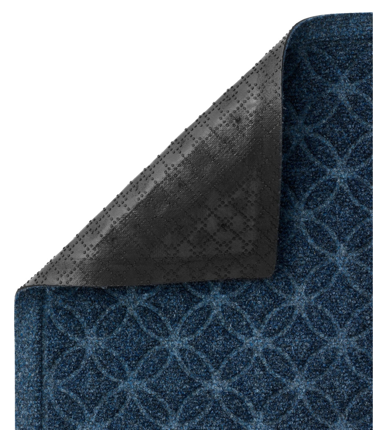 Heavyweight Recycled Waterhog Mat Runner, Geometric Rings