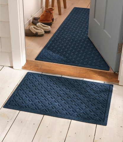 Heavyweight Recycled Waterhog Mat Runner, Geometric Rings