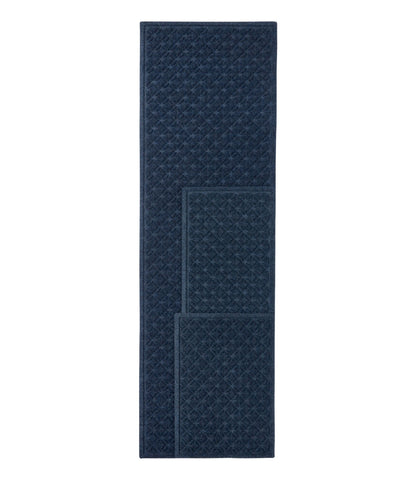Heavyweight Recycled Waterhog Mat Runner, Geometric Rings