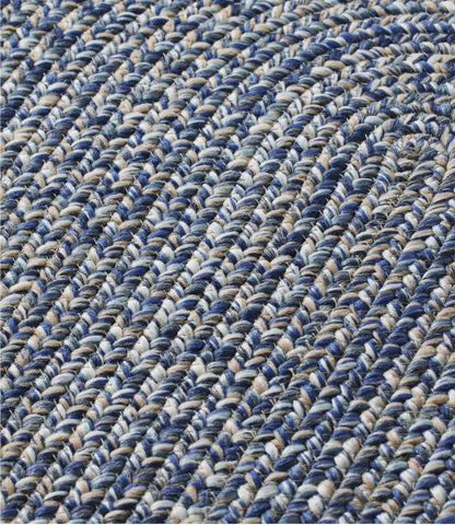 All-Weather Braided Runner, Concentric Pattern Oval