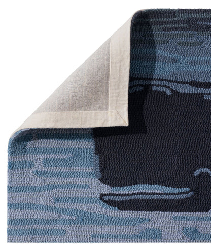 Indoor/Outdoor Vacationland Runner, Coastal Whale