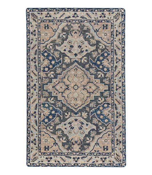 Diamond Floral Wool Tufted Rug